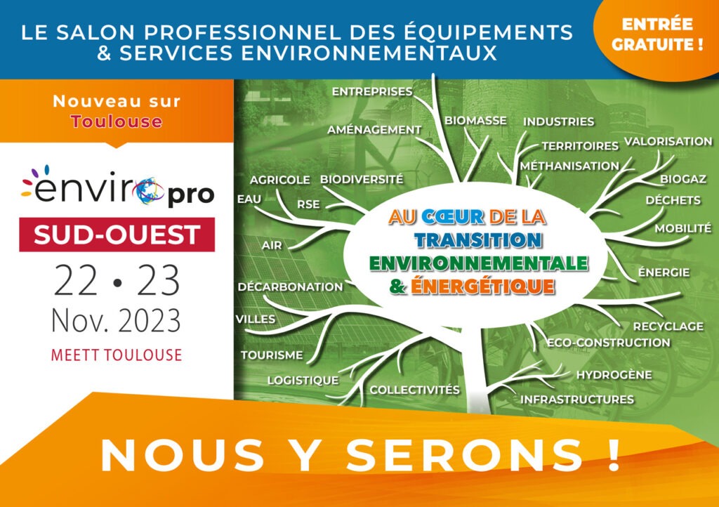 Visuel de présentation du salon professionnel Enviropro Occitanie - consacré aux solutions environnementales et énergétiques