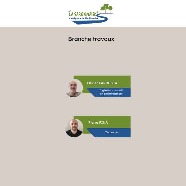 Organigramme Etcée Terra Occitanie - entreprise de génie écologique La Garonnaise - pôle travaux